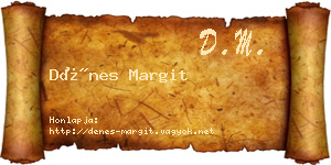 Dénes Margit névjegykártya