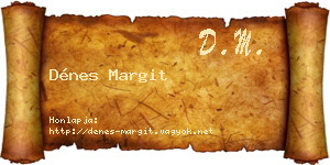 Dénes Margit névjegykártya